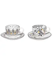 Portmeirion Artisanne Noir Espresso Cup & Saucer Set