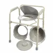 Commode Chair Folding Bedside Chair Commode with Commode Bucket and Splash Guard