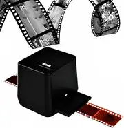 Film Slide Scanner, 135mm 126 Digital Negatives Slide Scanner Viewer, for Positive & Negative & Slide Films to HD Digital JPG Photos, 17 Million High-Definition Portable Film Scanner