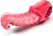 Tongue Vibrator Women Sex Toys, Tongue Toy for Women Adult Toys Realistic Dildo Vibrators with 10 Tapping & Vibrating Modes, Thrusting Vibrator Sex Machine Soft Silicone Dildos for Female Couples Games