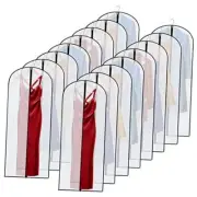 20 Pcs Garment Bags for Hanging Clothes Bulk Clear Zippered 24 x 60 Inch