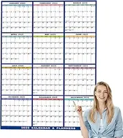 2025 Wall Calendar, 12 Months, Large Whiteboard Calendar | Practical Annual Wall Calendar, Large Wall Calendar | Creative 12 Month Wall Calendar Yearly Wall Planner for Home, Company, School