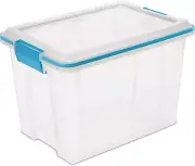 Sterilite Gasket Box Stackable Storage Bin w/ Latching Lid and Tight Seal 6-Pack