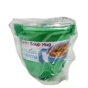 Sistema Large Soup Mug to go 30.4 oz Green BPA Free NEW