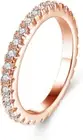 Wedding Band for Women Cubic Zirconia Stackable Eternity Engagement Rings for wo