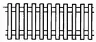 Plastruct Plastic Picket Fence 28in 90464