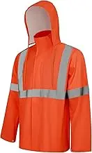 UNO Rain Jacket, High Visibility Rain Coat, Waterproof Raincoat with Hood, Lightweight Rain Suit for Outdoor Activities