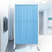 Folding Medical Privacy Screen,Mobile Privacy Screen with Wheels,Protective Screens Room Divider for Office/Clinic/Restaurant/Hall(70.8 X 35.43in)(White,2-Panel)