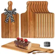 12 Packs Acacia Wood Cutting Board,12 x 6 Inch Plain Chopping Board with Hand...