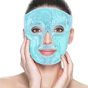 NEWGO Gel Face Mask Pack Cooling Gel Face Mask, Hot Cold Therapy Cold Face Mask for Puffy Eyes, Relief, Skin Care - Blue