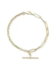 Ember Fine Jewelry 14K Paperclip Link T Bar Bracelet