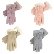 Women Cycling Mittens Gloves for Ski Snow Thermal Bow Mittens