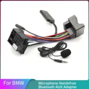 12Pins Audio Stereo Handsfree Bluetooth Receiver AUX Adapter Cable+MIC For BMW