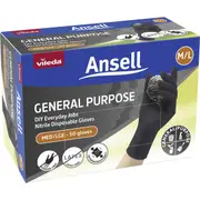 Vileda Ansell General Purpose Nitrile Gloves Medium/Large 50 pack