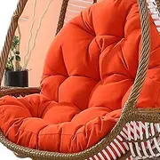 Egg Chair Cushion, Outdoor Cushion Replacement for Hanging Egg Chair Swing Washable, Thicken Hanging Hammock Chair Cushion Only, Waterproof Sun-Resistant Chair Cushions Orange