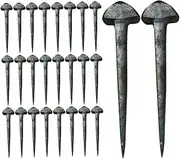 BCOATH 50pcs Mini Horseshoe Nails for Horse Tack High Tensile Iron Nail Set Horse Fixators