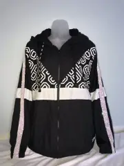 Victoria Secret Pink Sherpa Lined Campus Full Zip Anorak Size M/L Super Soft ❤️