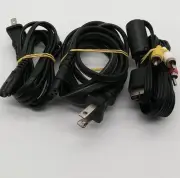 PS1 PS2 Fat Slim Playstation 2 Hookup Connections Power Cord Composite AV Cable