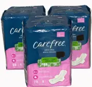 Carefree Ultra Thin Super Long Pads With Wings 28 Count Pack Of 3