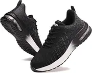 [Furuian] Steel Toe Shoes for Men Women with Air Cushion Safety Shoes Lightweight Composite Toe Shoes Non Slip Steel Toe Sneakers Indestructible Work Shoes