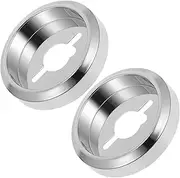 [Generic] 2pcs Gas Stove Knob Base Sleek Electroplated Covers for Kitchen Cooktop and Oven Versatile Compatibility for Safe and Stylish Cooking