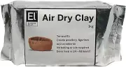 Air Dry Clay 1Kg Terracotta Air Dry Clay, Sculpt, Model, Design, Easy to Use, Gr