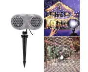Christmas Snowflake Led Projector Light Waterproof Snowfall Projection Lamp With Remote Control For Christmas Holiday Party Garden Patio