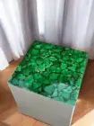 30" Square Green Agate Coffee Table Top Living Room Balcony Furniture Hotel Deco
