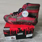 Vans Sk8-Hi House of Terror The Nightmare on Elm Street Mens Size 9 Women 10.5