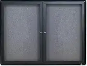 Quartet 2 Door Aluminium Frame Fabric Board 1200X900Mm