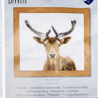 StitchMastery: Majestic Deer Cross-Stitch Delight
