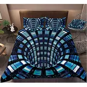 3D Vortex Duvet Cover Bedding Sets Comforter Cover with 1 Duvet Cover or Coverlet,1Sheet,2 Pillowcases for Double/Queen/King(1 Pillowcase for Twin/Single)