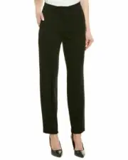 Narciso Rodriguez Refined Black Wool Seamed Slim Pants SZ 44 IT NWT $1,095