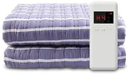 Heating Electric Blanket in Autumn and Winter Single Control/Dual Control, Individual Double Three People Safety Heated Mattress with 4 Heat Settings/12 Hours Auto-Off Cont