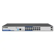 D-Link 18-Port Gigabit Smart Managed PoE+ Switch w/16 PoE RJ45 and 2 SFP Ports