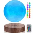 Levitating Moon Lamp 16 Colors Floating and Spinning LED Moon Night Light wit...