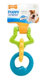 Nylabone Just For Puppies Teething Rings Small Dog Puppy Chew Toy Bacon