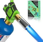 Handy Cyclone Propane Torch Head Turbo Flame Self Ignite Small Welding Torch Fuel on Propane MAPP MAP Pro Gas Cylinder Tank Push Button Trigger Start Mini Nozzle Soldering Brazing Glass Work