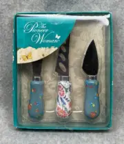 NEW The Pioneer Woman MAZIE Floral 3 Piece Cheese Knife Serving Set
