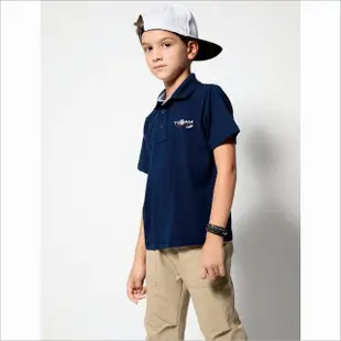 【Crocodile Junior 小鱷魚童裝】『小鱷魚童裝』印圖素色POLO衫(C61101-05-小碼款)