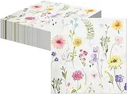 40 Pcs Floral Napkins, Soft Floral Paper Napkins, 2 Ply Paper Napkins Patterned, Disposable Serviettes for Banquet, Birthday, Baby Shower, Picnic, Wedding Anniversary Decoration