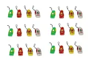 24 Pack Double White LED Mini Flashlight with Carry Strap