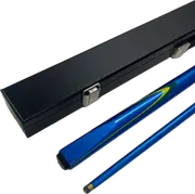 Cuemaster BLUE Metallic Pool Snooker Billiard Cue and Black Cue Case