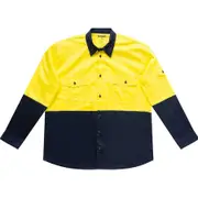 Blacksmith Long Sleeve Hi Vis Drill Work Shirt - Yellow