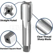 M28 X 0.75 Thread Tap Right Hand, HSS M28x0.75 Straight Fluted Machine Tap