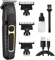 Black,Professional Hair Clippers for Men, Cordless & Corded Barber Clippers for Hair Cutting, Rechargeable Beard Trimmer with 3 Limiting Combs, LED Display, Gifts for Men