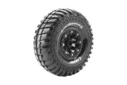 CR-Ardent 1/10 2.2" Crawler Tires, 12mm Hex, Super Soft, Mntd. on Black Rim, (2)