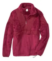 Victoria's Secret Pink Oversize Teddy Half Zip Color Maroon NWT