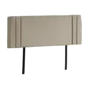 Linen Fabric Double Bed Deluxe Headboard Bedhead - Beige