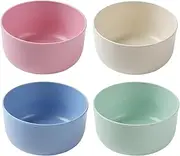 Kitchen Bowls - 4 Pieces Cereal Bowl | Mixing Bowl Set | Soup Bowls | Reusable Wheat Straw Dinner Bowls | Non-toxxic Kids and Toddler Bowl | Dishwasher Safe and Unbreakable Dinnerware for Outdoor